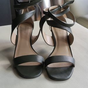 Olive ankle strap sandal